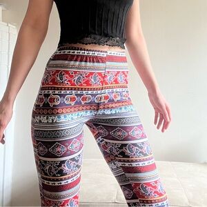 Paisley Bell Bottom Leggings